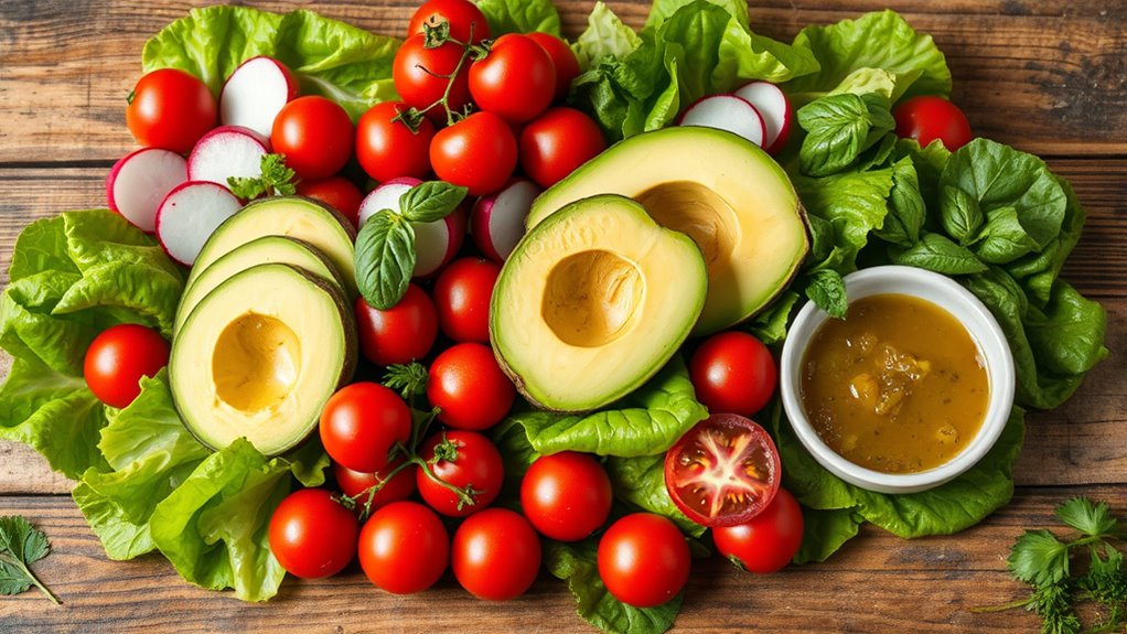fresh vibrant salad ingredients