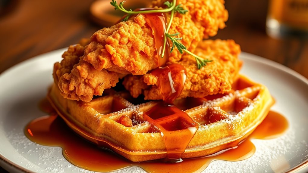 fried chicken and waffles