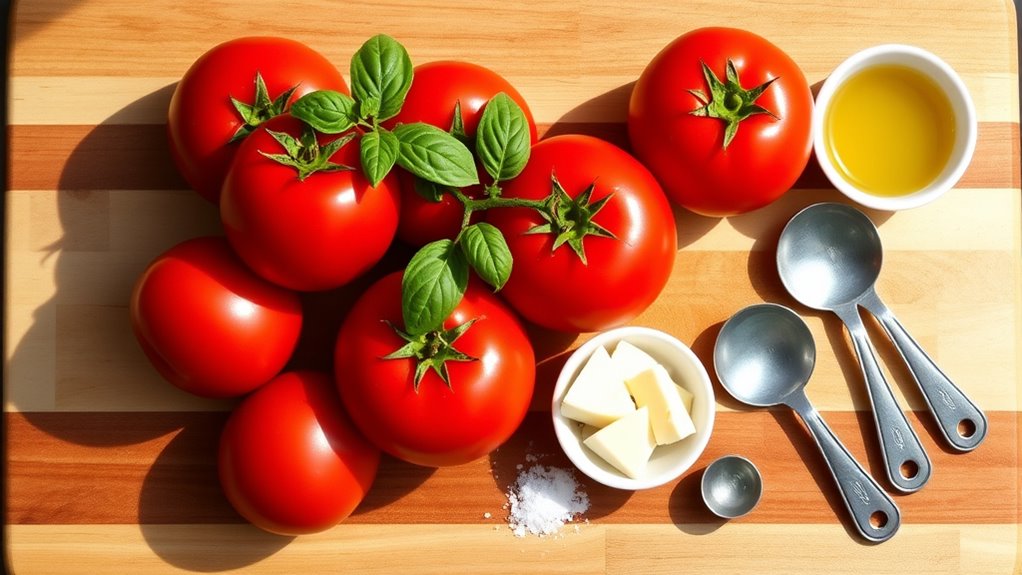 gather fresh soup ingredients