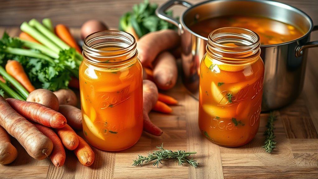 gather ingredients for soup