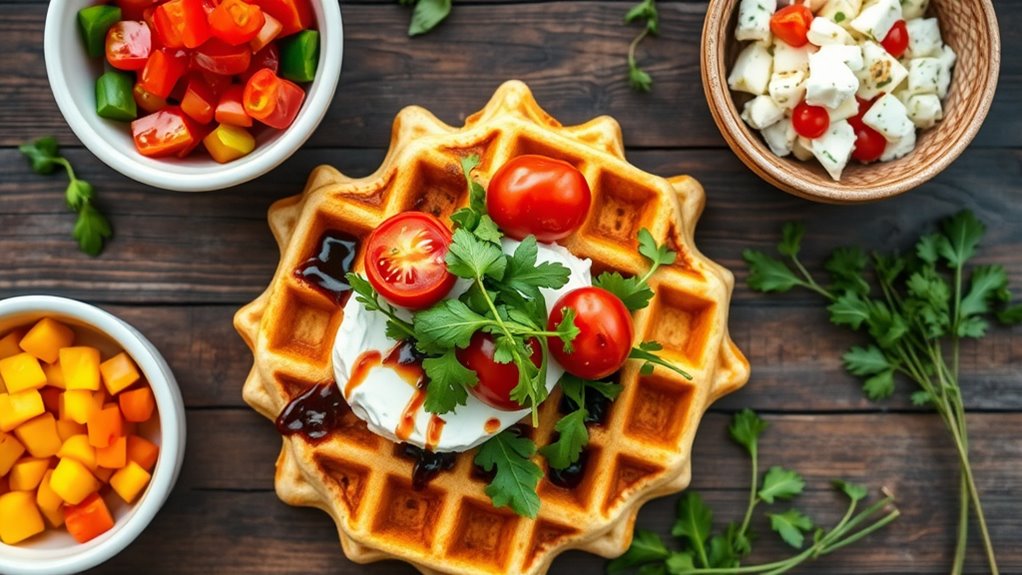 gather ingredients for waffles
