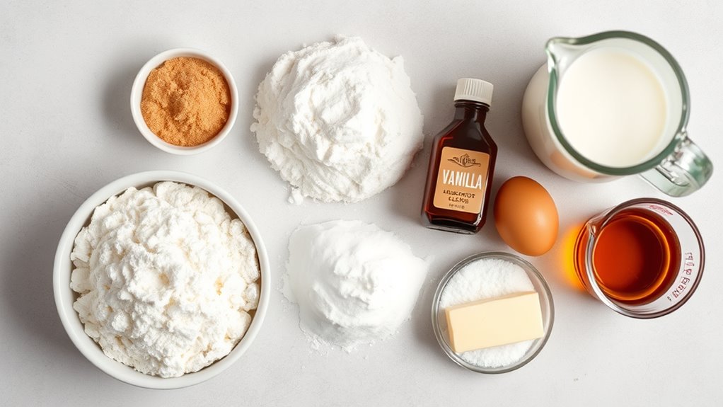 gather ingredients for waffles