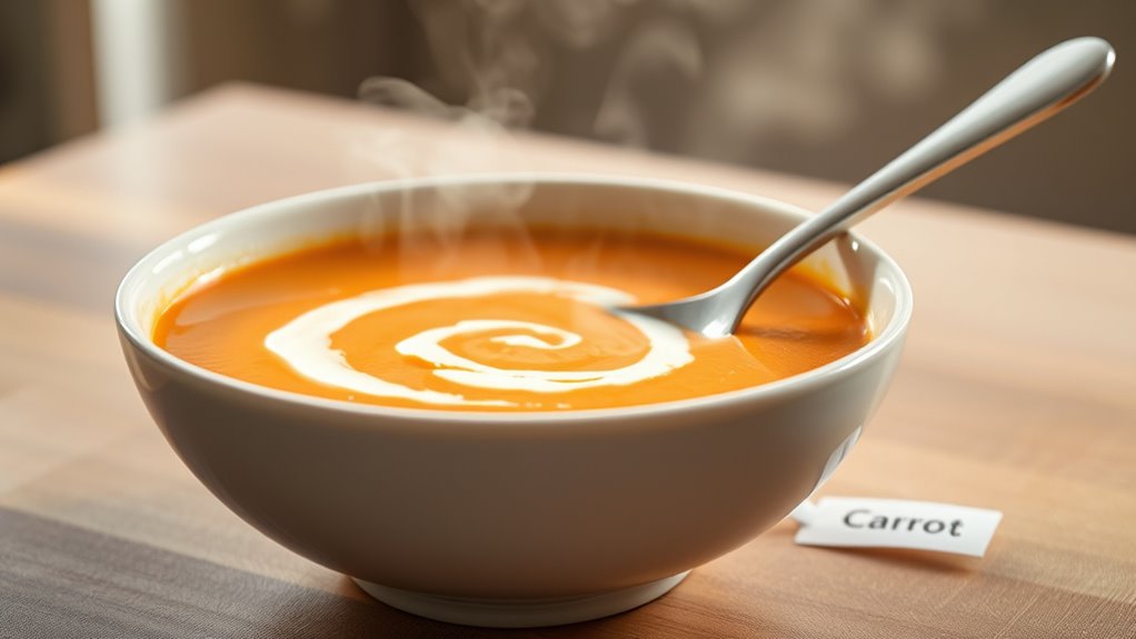 gentle soothing soup presentation