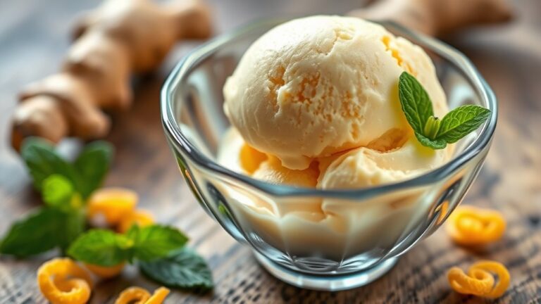 ginger flavored frozen dessert recipes