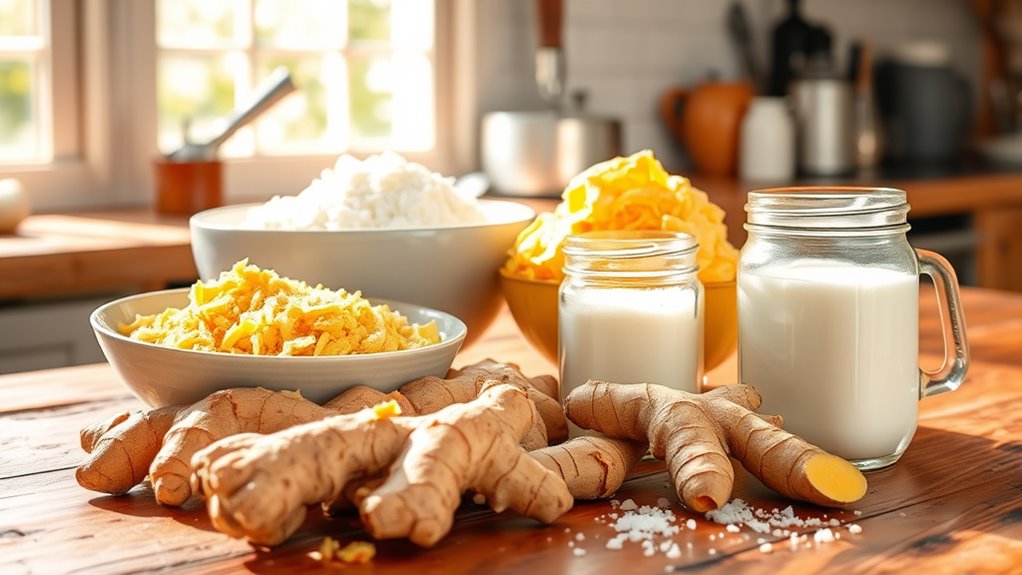 ginger ice cream ingredients balance