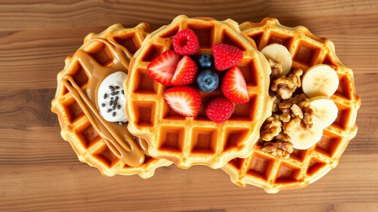 healthy protein packed waffles