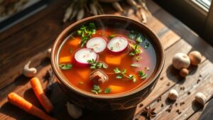 hearty beef bone broth
