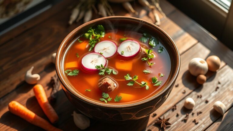 hearty beef bone broth