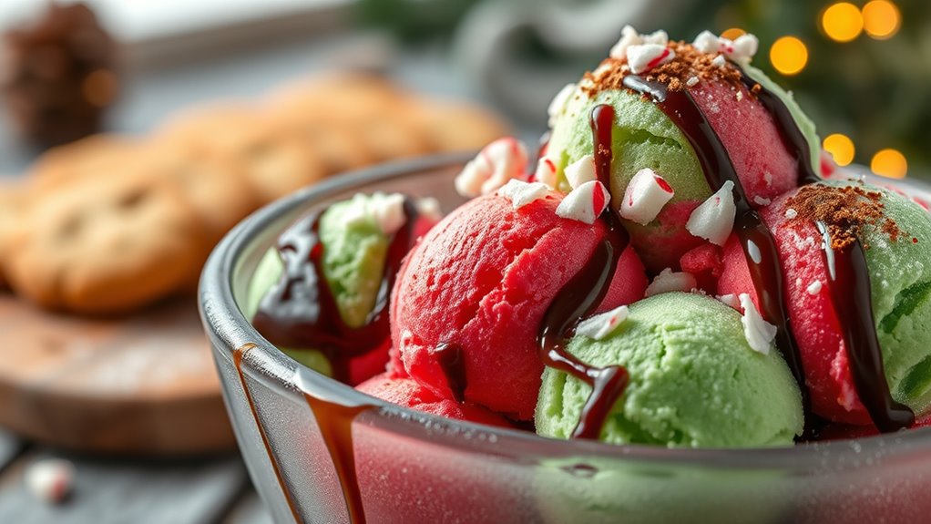 holiday ice cream presentation
