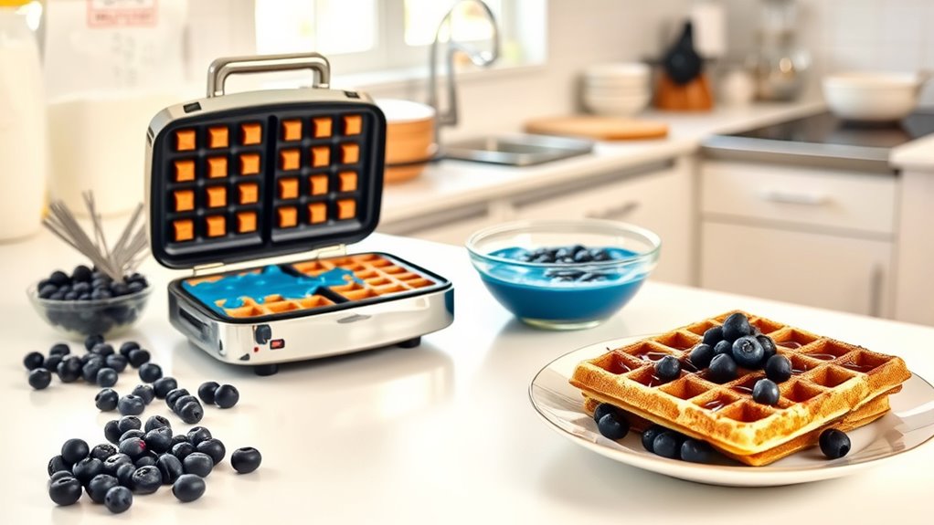 homemade blue waffles recipe