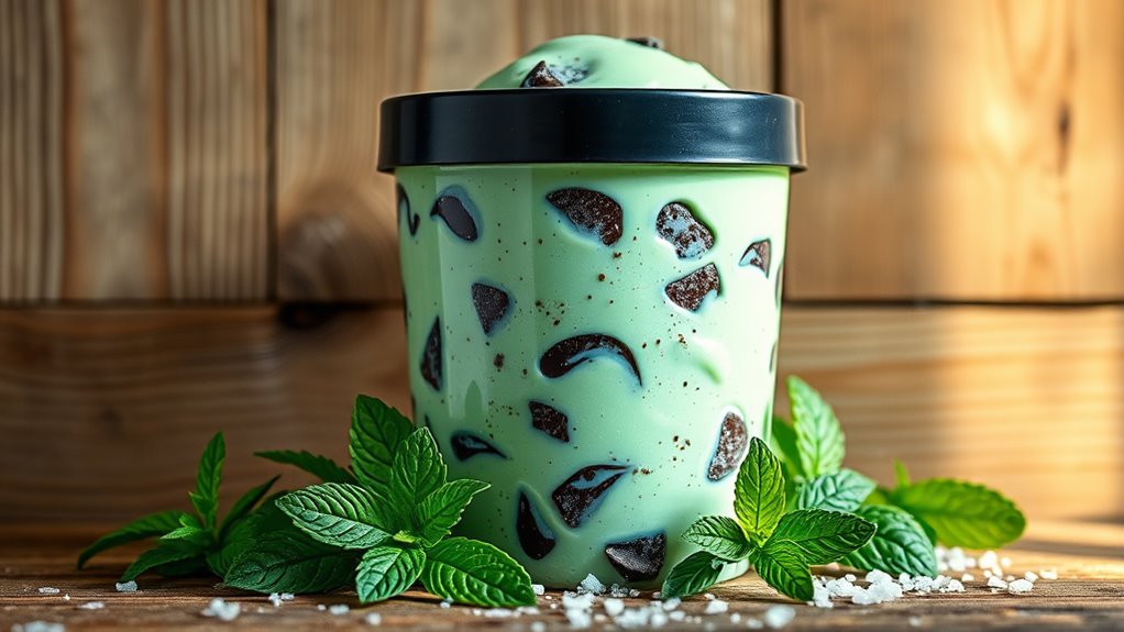 homemade mint chocolate ice cream