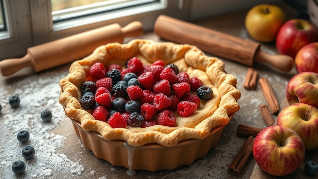 homemade pie baking process