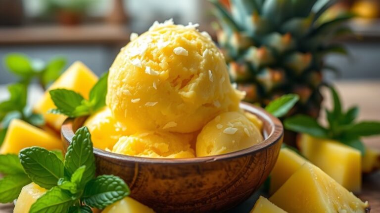 homemade pineapple ice cream
