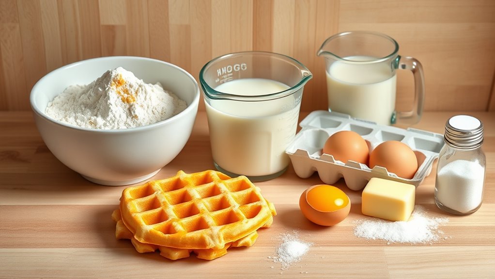 homemade waffle ingredients list