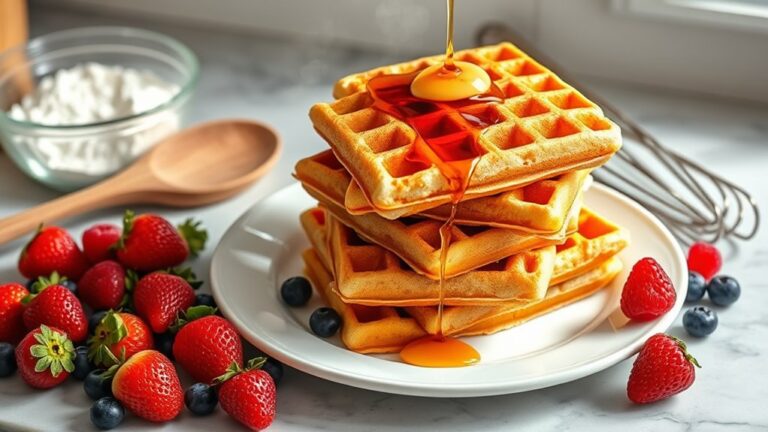 homemade waffles step by step