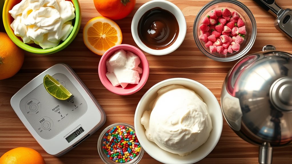 ice cream ingredient measurements
