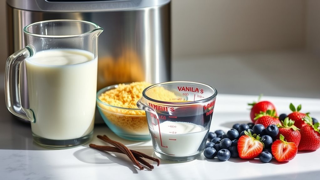 ice cream ingredient variations