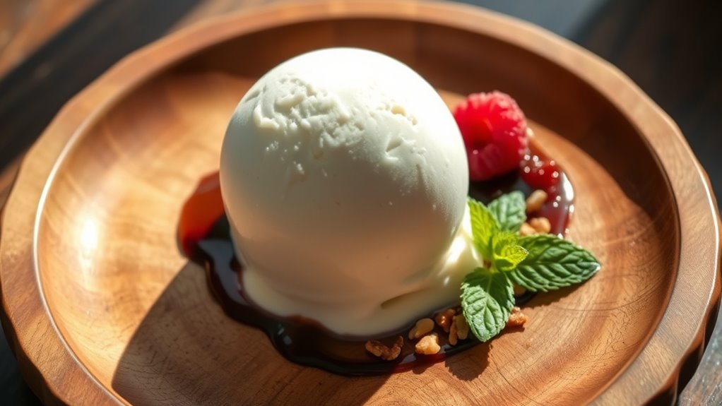 indulgent ice cream presentation