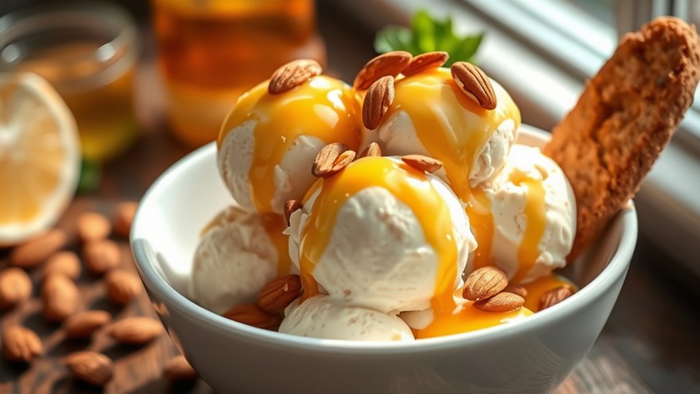 indulgent ice cream presentation