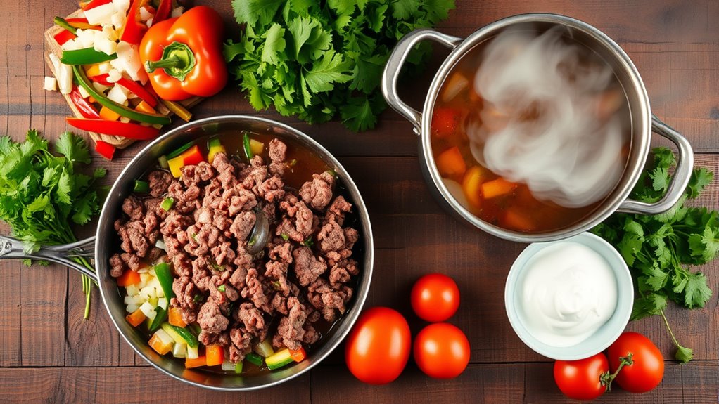 ingredient preparation for soup