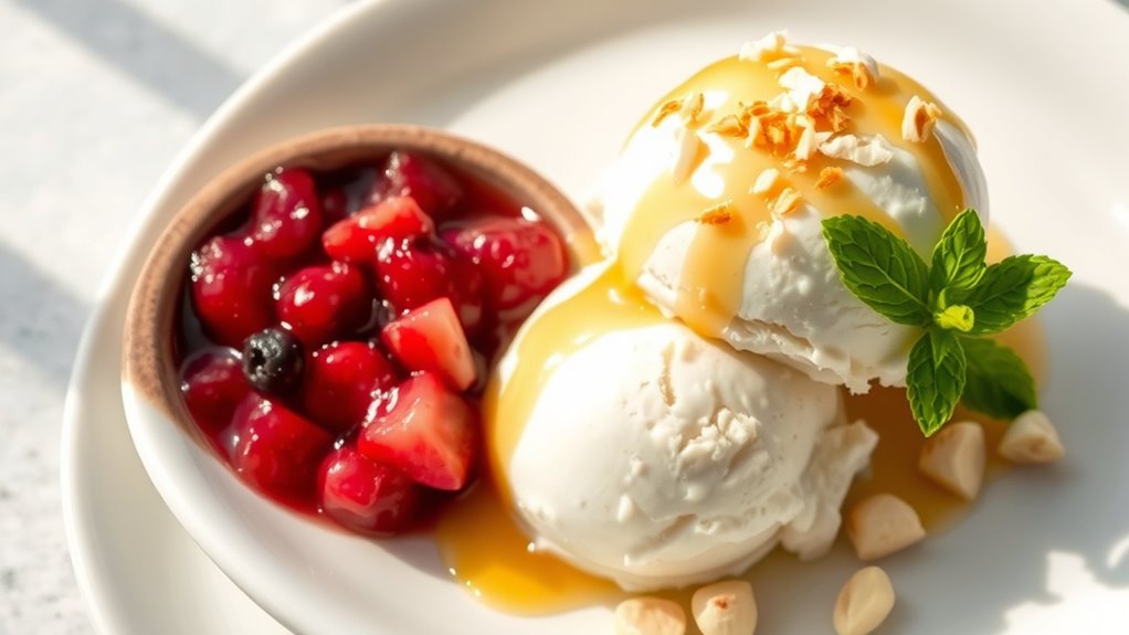 intentionally serve macadamia ice cream