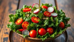 kale salad with spice