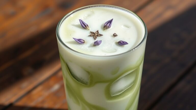 lavender oatmilk matcha drink