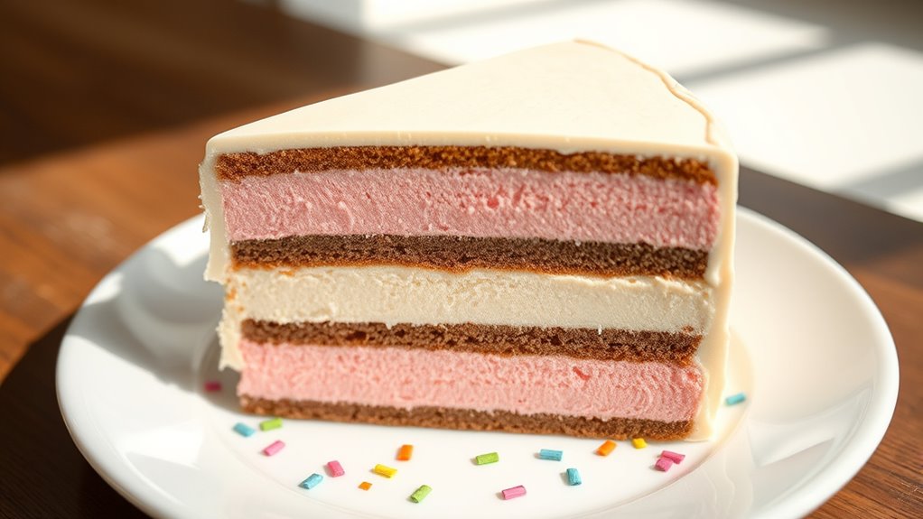 layered ice cream cake