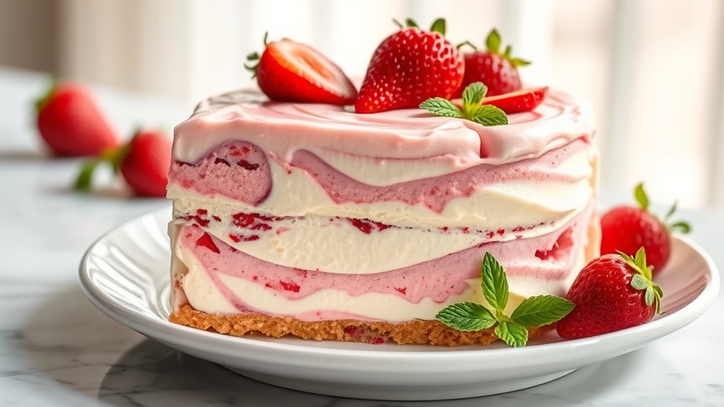 layered ice cream cake
