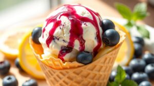 lemon blueberry ice cream