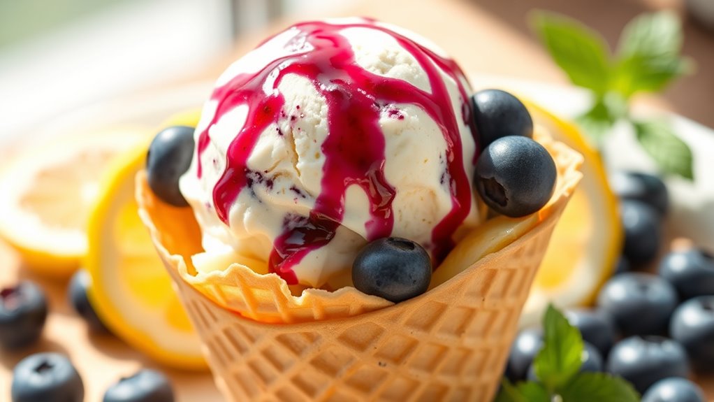 lemon blueberry ice cream