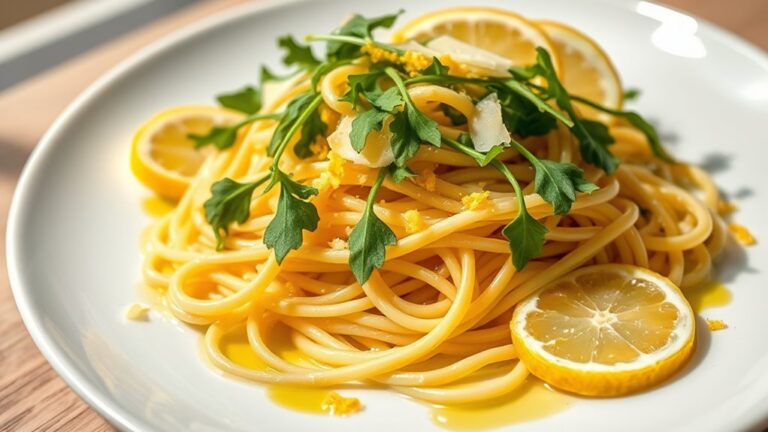 lemon capellini arugula salad