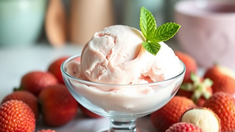 lychee ice cream preparation