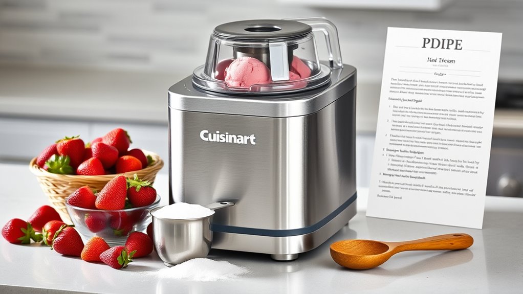 measure ingredients for ice cream