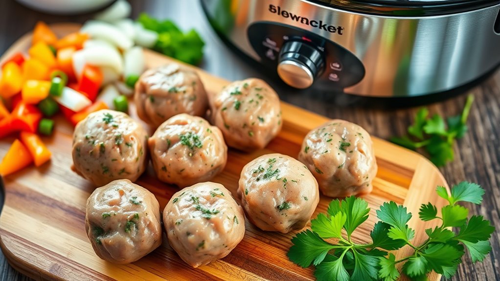 meatball preparation and broth