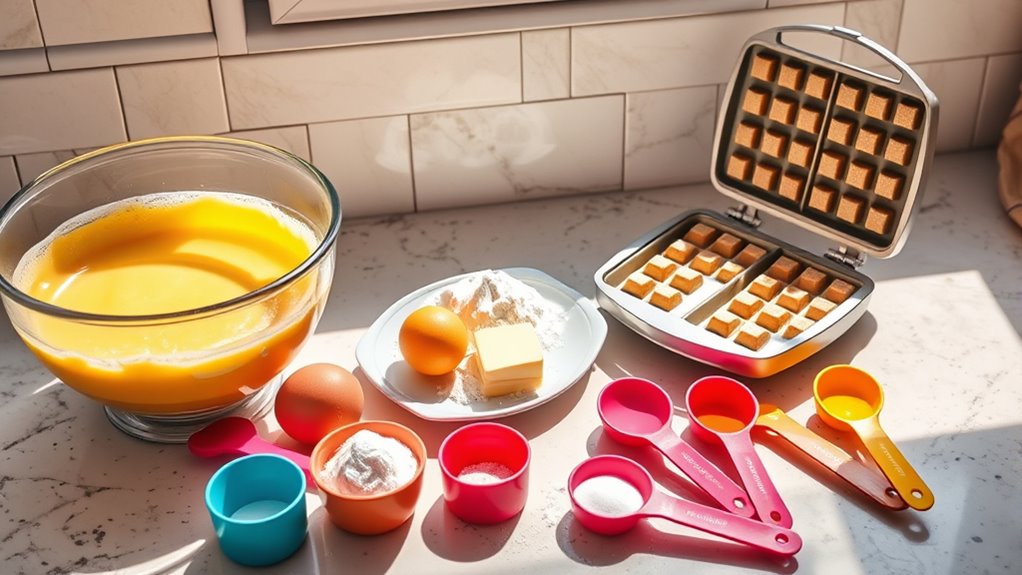 meticulous waffle preparation process