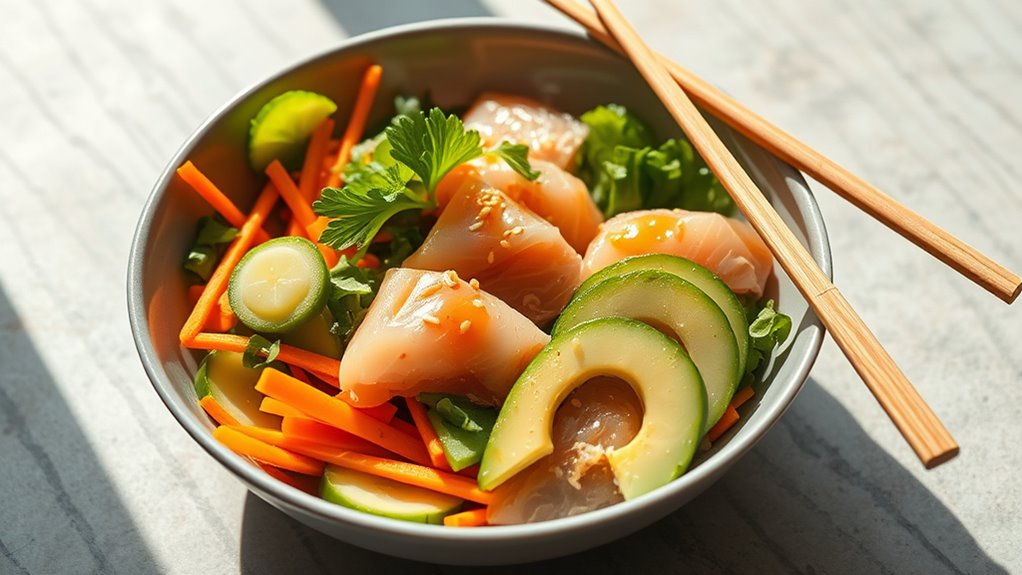mindful balanced sushi presentation