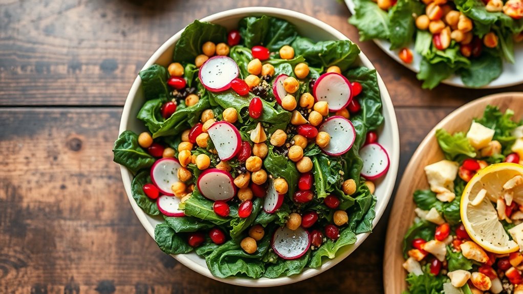 mindful colorful salad presentation
