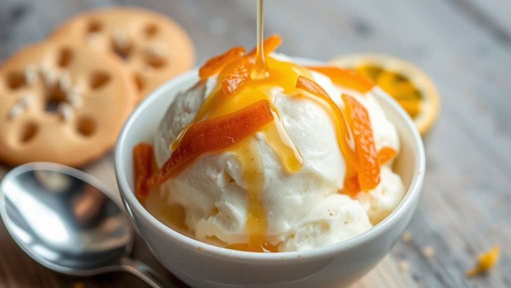mindful ginger ice cream preparation