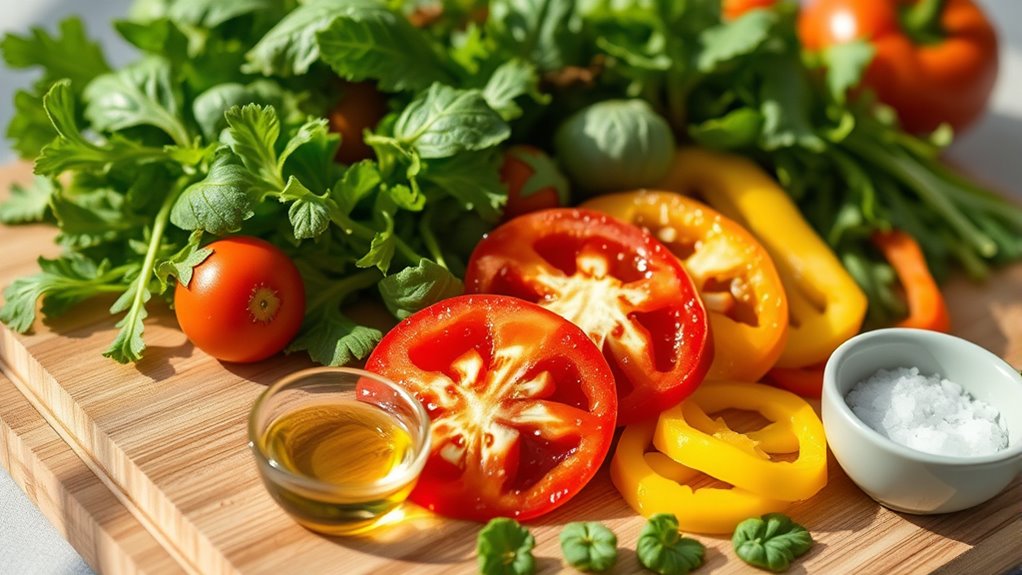 mindful salad preparation process