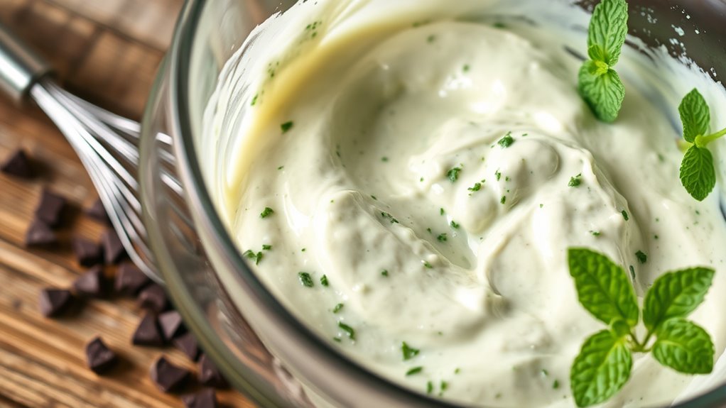 mint infused custard ice cream
