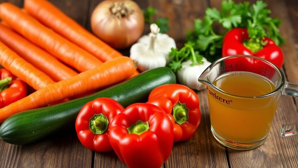 nourishing vegetable soup ingredients