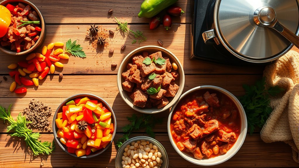 organize ingredients with intention