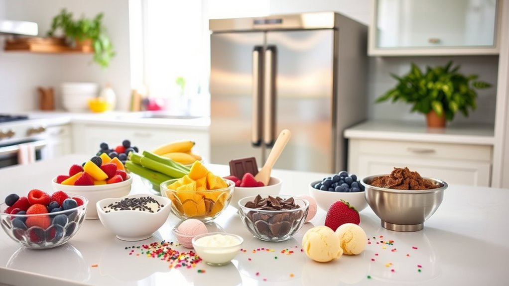 organized ice cream preparation