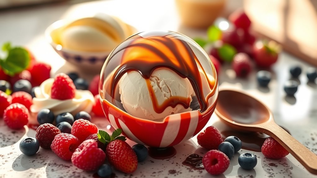 organized ice cream preparation