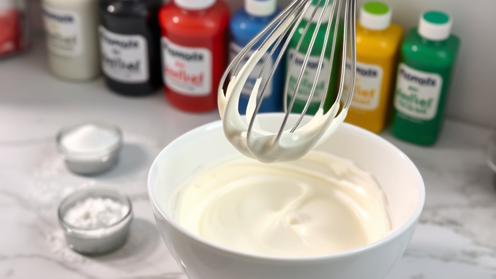 organized workspace for icing