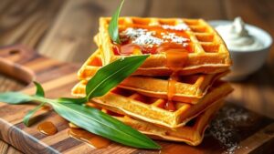 pandan waffle recipe steps