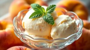 peach flavored ice cream recipe