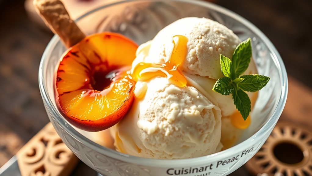 peach ice cream indulgence