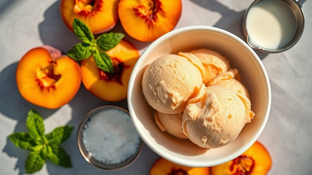 peach ice cream ingredients list